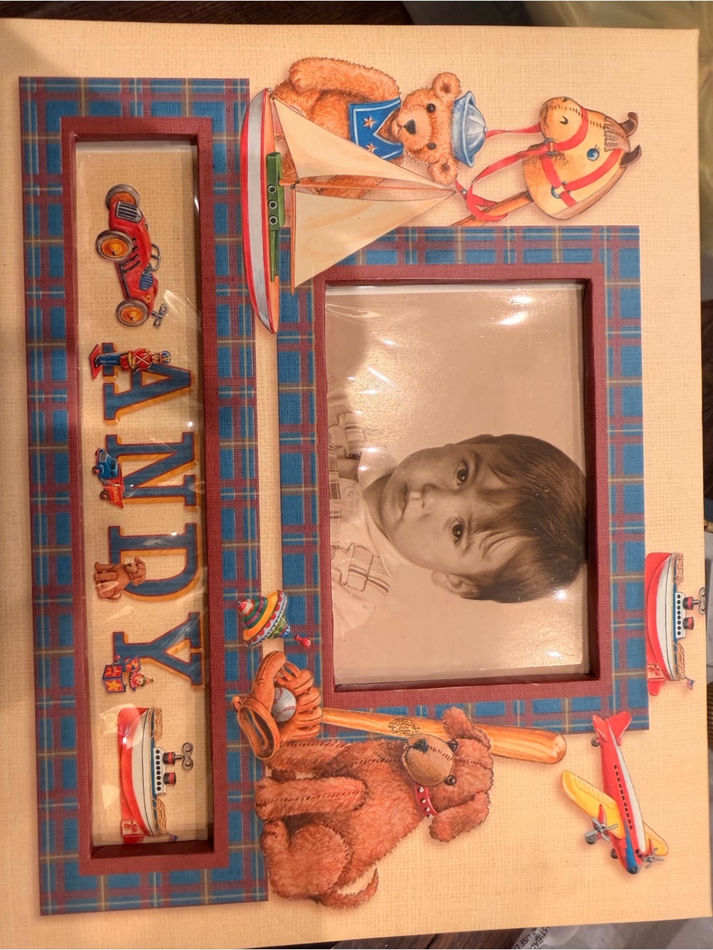 📚 K & Company “Frame A Name” Personalized Photo Album – Tommy’s Toys Theme